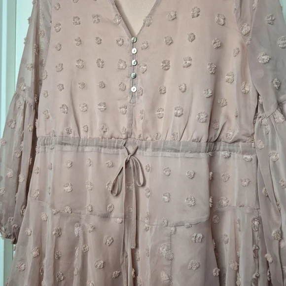 entro Dusty Rose Long Sleeve Dress Size Medium - Picture 4 of 9